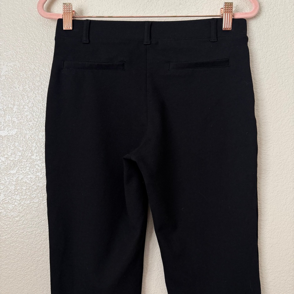 Quince Pants Womens Small Petite Black Ultra Stretch Ponte Straight Leg Preppy - Picture 6 of 10